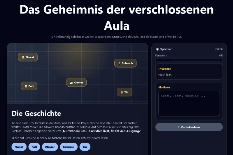 Das Geheimnis der verschlossenen Aula